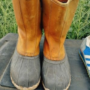 Cabelas Mens Sz 9 Side Zip Duck Boots Leather Stee